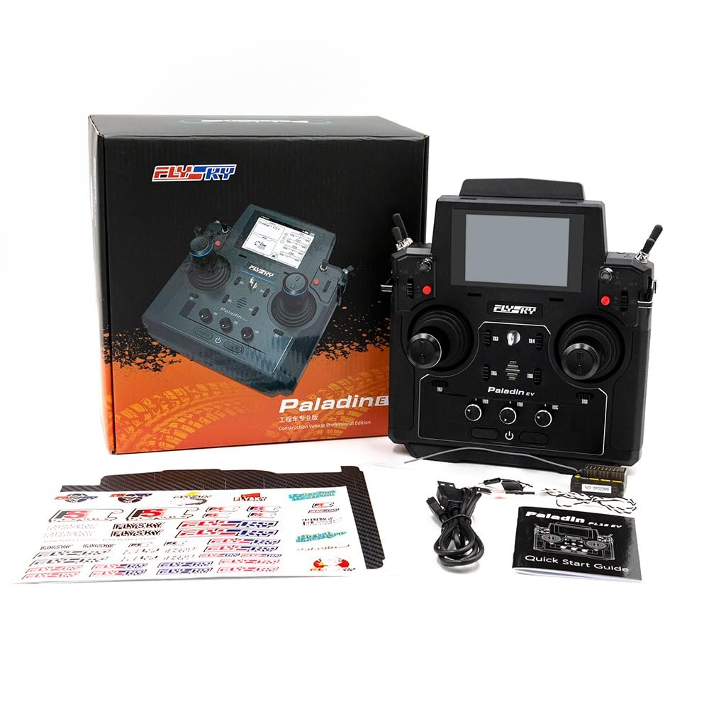 Flysky PL18 EV Paladin 2.4G 18CH 5D Hall Sensor Gimbals 3.5inch TFT Touch Screen AFHDS 3 Radio Transmitter for RC Truck Car Robot Engineering Model (Standard Edition)