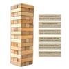 Ice Breaker Questions Wood Balance Stacking Blocks Game for Adults - Get to Know Each Other Family Night Games Tumbling Tower - Icebreaker Conversation Starters view 1