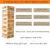 Ice Breaker Questions Wood Balance Stacking Blocks Game for Adults - Get to Know Each Other Family Night Games Tumbling Tower - Icebreaker Conversation Starters view 2