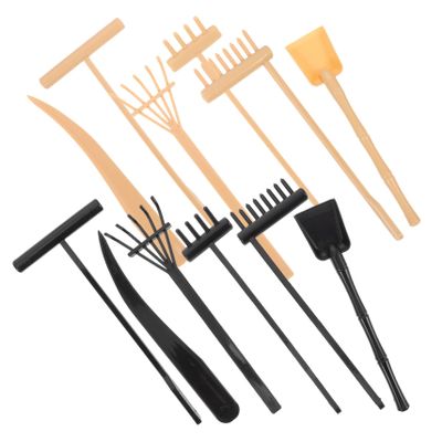 1 Set Zen Sand Table Rake Zen Garden Tools Plastic Sandbox Japanese Toys Garden Rake Stamp Tray Miniatures Tools Art Accessory