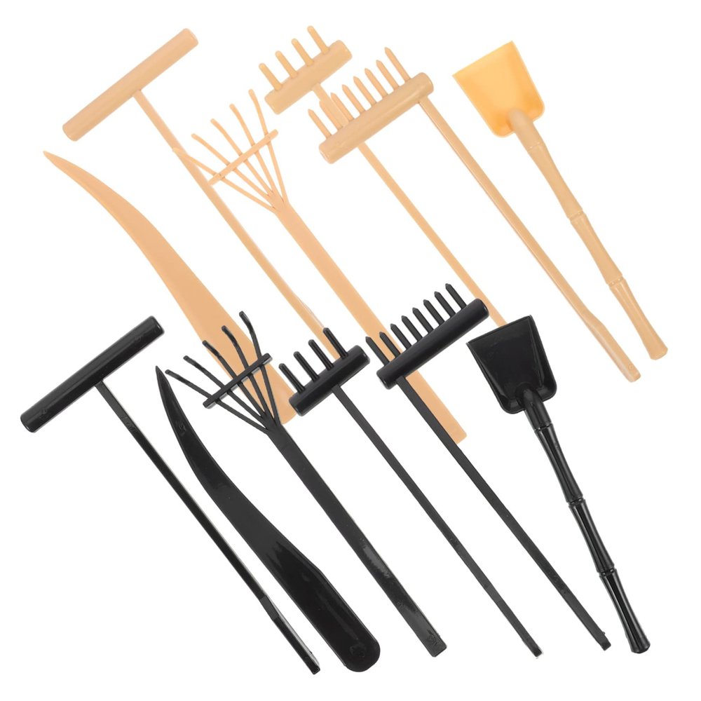 1 Set Zen Sand Table Rake Zen Garden Tools Plastic Sandbox Japanese Toys Garden Rake Stamp Tray Miniatures Tools Art Accessory