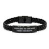 Brilliant Juggling Gifts, Juggling is Cheaper Than Therapy, Fancy Birthday Braided Leather Bracelet For Friends From Friends view 1