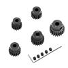 5-Pack Steel Metal 32P 5mm Pinion Motor Gear Sets 17T 18T 19T 20T 21T Compatible with HPI Kyosho Losi Axial Tamiya 1/8 1/10 RC Car Monster Truck Buggy (for 14 Years and Up) view 1
