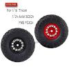 hopsupRC Aluminum 1.0in Beadlock RC Truck Tires Upgrades Part for 1/18 1/24 TRX4M,SCX24,FCX24 RC Crawler,4pcs Alloy RC Wheels Hops Up,Black view 2