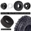 hopsupRC Aluminum 1.0in Beadlock RC Truck Tires Upgrades Part for 1/18 1/24 TRX4M,SCX24,FCX24 RC Crawler,4pcs Alloy RC Wheels Hops Up,Black view 4