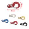 BOLIDORC 4PCS 1:10 RC Tow Trailer Hooks Metal Towing Hook Buckles Scale Accessories for 1/10 RC Model Car Crawler Truck SCX10 D90 TRX4 (B, Silver) view 4