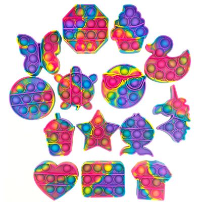 14 Pack Pop Fidget Sensory Toys Party Favors for Kids 4-8 8-12 Year Girl Mini Fidget Toy Bulk Bubbles Popper for Valentine's Day Goodie Bag Stuffers Stress Toy for Birthday Party Favors Toddler Toys