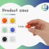 POPLAY 60PCS Glass Marbles Set, for Marble Board Game Chinese Checkers Board Game, 5/8Inch, 6 Colors view 2