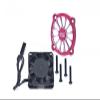 GPM Upgrades Aluminum 6061 Motor Heatsink with Metal Frame Cooling Fan and Protective Cover for 1/10 Gorgon 4X2 Mega 550ARA3230 RC Cars (red) view 1