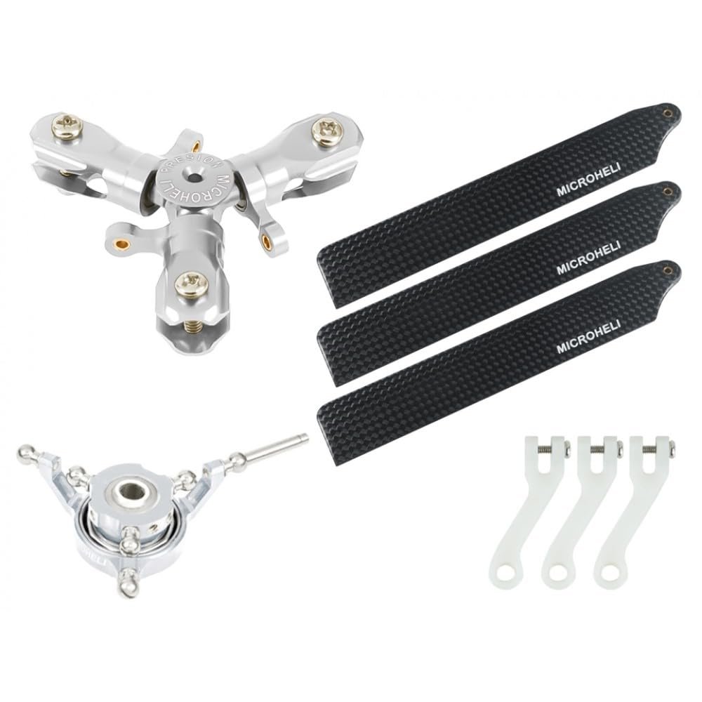 MICROHELI CNC Triple Carbon Fiber Blades Conversion Set - GOOSKY S1