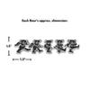 The Bear 5-Pack Car Badge Emblem in Matte Black  ABS Resin Composite, Chrome Finish 3D Decal for Vehicle Exterior view 2
