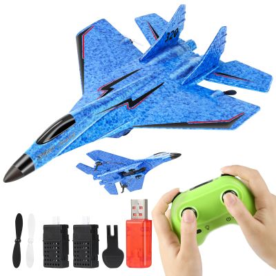 RC Plane, Remote Control Airplane Toy - RTF RC Plane Remote Control 2CH 2.4Ghz RC Plane with Lights, Remote Control Airplanes Foam RC Fighter Airlane Jet for Kids Adults