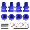 RC Wheel Hex Hubs Adapter 14mm to 17mm Widen 10mm Extended Wheel Hub Drive with Anti-dust Cap Nuts Compatible for Arrma 1/10 3S Granite Mega Senton Big Rock New BIGROCK Typhon Upgrade Parts view 1
