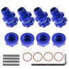 RC Wheel Hex Hubs Adapter 14mm to 17mm Widen 10mm Extended Wheel Hub Drive with Anti-dust Cap Nuts Compatible for Arrma 1/10 3S Granite Mega Senton Big Rock New BIGROCK Typhon Upgrade Parts view 3