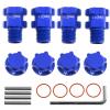 RC Wheel Hex Hubs Adapter 14mm to 17mm Widen 10mm Extended Wheel Hub Drive with Anti-dust Cap Nuts Compatible for Arrma 1/10 3S Granite Mega Senton Big Rock New BIGROCK Typhon Upgrade Parts view 4