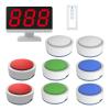 Game Buzzer System with Display, Buzzers for Trivia Games, Wireless Quiz Answer Buzzer Set, 8 Player Buttons, Voice Prompt, Elimination Mode for Classroom Trivia & Party Games view 1