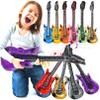Smilixin Inflatable Guitar Set - 10 Guitars and 1 Inflator, Rock Star Toy, 80s Party Decorations view 3