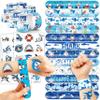 72PCS Shark Party Favors - 48PCS Pre-cut Tattoos & 24PCS Slap Bracelets - Ocean-Themed Birthday Supplies, Undersea Decorations, Classroom Prizes, Gifts for Boys & Girls view 1