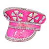 Boland 33035 Burning Man Hat Pink Peaked Cap with Sequins, Hat for Costumes, Festival, Carnival and Theme Party view 2