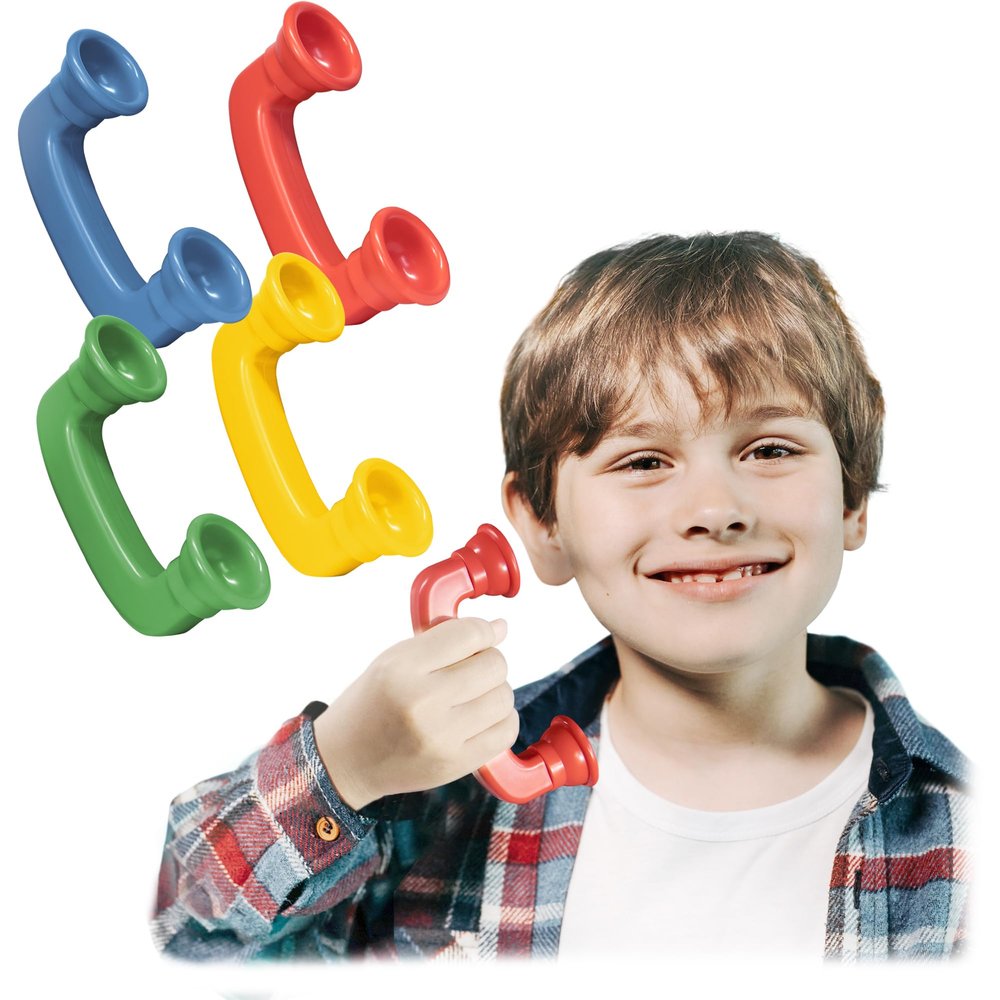 Novelty Place 4 Pack Whisper Phones Speech Therapy Toys for Reading & Auditory Feedback - Improve Fluency, Comprehension & Pronunciation- Hear Myself Sound Phone(4 Colors, Small)