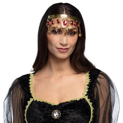 Boland 64565 Crown Belly Dancer, Golden Tiara, Accessories for Fancy Dress Costumes, Carnival and Theme Party