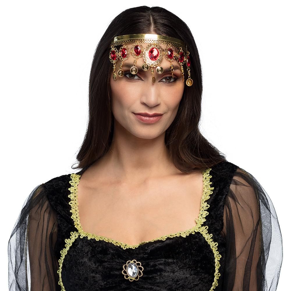 Boland 64565 Crown Belly Dancer, Golden Tiara, Accessories for Fancy Dress Costumes, Carnival and Theme Party