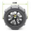 XHSESA 1/12 1/14 1/16 1/18 Remote Control Vehicle Models Accessories Beach Tires for 12mm Hexagonal Binder RC Cars(Black) view 3