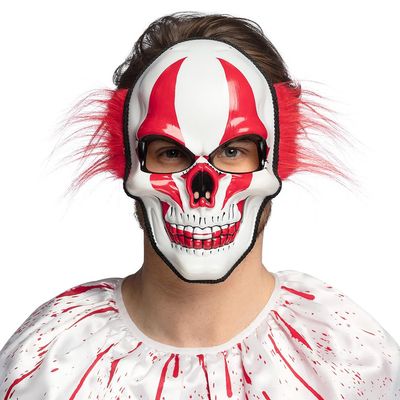 Boland 72369 Horror Clown Mask with Hair, Fancy Dress Mask for Costumes, Halloween, Carnival and Theme Party
