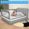MagicFox Bed Rails for Toddlers, Extra Tall 32 Levels of Height Adjustment Specially Designed for Twin, Full, Queen, King Size - Safety Bed Guard Rails for Kids (Grey, 1 Side:47"(L) 27"(H)) view 2