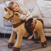 PonyCycle Kids Ride on Horse Toys Plush Interactive Riding Horse Ride for Toddlers 3-4 Walking Rocking Horse with Wheels, No Battery or Electricity, Giddy up Riding Toys Light Brown E336 view 3