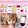 Nikuku Kids Phone for Girls, Toddler Smartphone Christmas Birthday Gift Age 3 4 5 6 7 8 9, Children Pretend Cellphone Toy with Dual Camera, Touchscreen, Learning Game, Music Player, 8GB Card(Pink) view 2