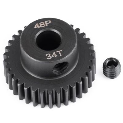 BRKRC Steel 5mm Bore 48P 30T-39T Pinion Gear for 3.175mm/5mm Shaft 1/10 1/5 1/6 1/8 RC Brushless Brush Motor (34T)