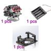 Helixsun MAD V8 Engine Model Kit That Works, 3D Simulation Dynamic V8 Internal Combustion Model + Battery Holder + Support Bracket - KIT Version view 3