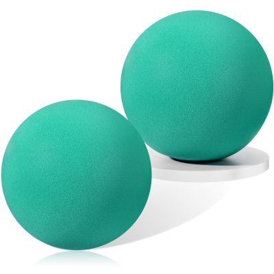 Silipull 2 Pcs 7 Inch Foam Balls Uncoated High Density, Soft and Bouncy Silent Foam Balls Classroom, Lightweight and Easy to Grasp for Sports Indoor Outdoor(Green)