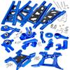 RCHuiWow RC Upgrades Part for 1/10 Rustler 4x4#67164-4L,Suspension Arms,Caster Block,Steering Blocks,Rear Stub Axle Carriers,Shock Towers,Steering Block,Navy Blue view 1