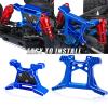 RCHuiWow RC Upgrades Part for 1/10 Rustler 4x4#67164-4L,Suspension Arms,Caster Block,Steering Blocks,Rear Stub Axle Carriers,Shock Towers,Steering Block,Navy Blue view 3