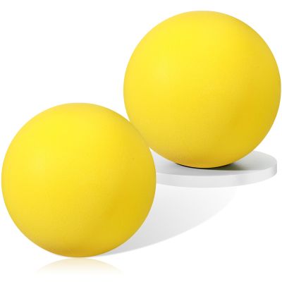Silipull 2 Pcs 7 Inch Foam Balls Uncoated High Density, Soft and Bouncy Silent Foam Balls Classroom, Lightweight and Easy to Grasp for Sports Indoor Outdoor(Yellow)
