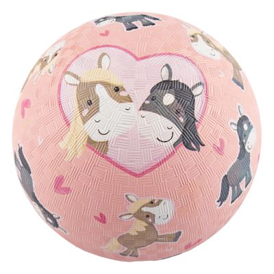 Sigikid 43083 Rubber Ball, 17 cm, Pink/Pony