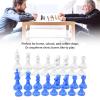 32PC Plastic Chess Pieces Large,Medieval Plastic Chess Pieces Set,King Height 49mm Without Chessboard for Chess Board Game view 2