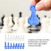 32PC Plastic Chess Pieces Large,Medieval Plastic Chess Pieces Set,King Height 49mm Without Chessboard for Chess Board Game view 4