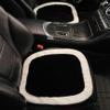 1 Set of 4 Pieces Soft Fluffy Car Seat Covers, Plush Car Front Seat Mats, Car Seat Covers Protective Mats, Soft Warm Winter Mats, Universal Fit,Black view 3