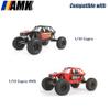 AMK CNC Aluminum 1.9 Capra Currie F9 Portal Axle Complete RTR Front Rear Kit with Offset Front Pumpkin for 1/10 RC Crawler UTB10 Upgrades (Titanium) view 2