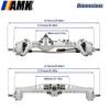 AMK CNC Aluminum 1.9 Capra Currie F9 Portal Axle Complete RTR Front Rear Kit with Offset Front Pumpkin for 1/10 RC Crawler UTB10 Upgrades (Titanium) view 3