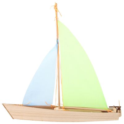 ARTIBETTER Wooden Sailboat Assembly Toy Kit for Kids DIY Woodcraft Model Boat with Simple Structure for Hand-Eye Coordination Educational Sailing Ship Puzzle 12.20X11.02X3.14In