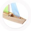 ARTIBETTER Wooden Sailboat Assembly Toy Kit for Kids DIY Woodcraft Model Boat with Simple Structure for Hand-Eye Coordination Educational Sailing Ship Puzzle 12.20X11.02X3.14In view 3