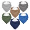 NISXABEBE Muslin Baby Bibs, 6 Pack, Baby Bandana Drool Bibs 100% Cotton for Baby Boy Girl,Solid Colors Bib for Drooling Teething (Boys) view 1