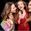 IQ Sound IQ-908K Mini Karaoke Bluetooth Speaker with Wireless Microphone, RGB Lights Surround, Fun Voice Changing in Rechargeable Compact, and Portable Design Ideal Gifts for Kids and Adults (Pink) view 2
