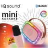 IQ Sound IQ-908K Mini Karaoke Bluetooth Speaker with Wireless Microphone, RGB Lights Surround, Fun Voice Changing in Rechargeable Compact, and Portable Design Ideal Gifts for Kids and Adults (Pink) view 4