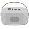 IQ Sound IQ-908K Mini Karaoke Bluetooth Speaker with Wireless Microphone, RGB Lights Surround, Fun Voice Changing in Rechargeable Compact, and Portable Design Ideal Gifts for Kids and Adults (White) view 3
