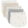 Gerber Baby Unisex Muslin Burp Cloths 5-Pack, Multi Stars, Large Size 20" x 10" view 2